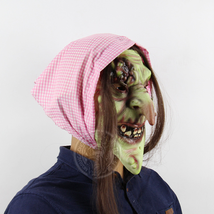 Fairy Tale Old Witch Prom Props Halloween Bar Chamber Of Secrets Escape Headgear Terror Mask