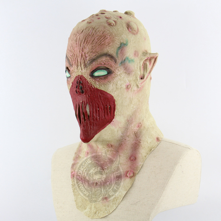 Alien No Mouth Shaped Nausea Terror Halloween Haunted House Chamber of Secrets Escape Scary Mask