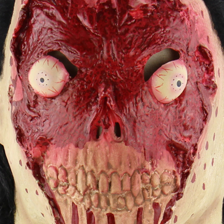 Blood Face Burst Eyes Horror Zombie Headgear Halloween Haunted House Dress Up Mask