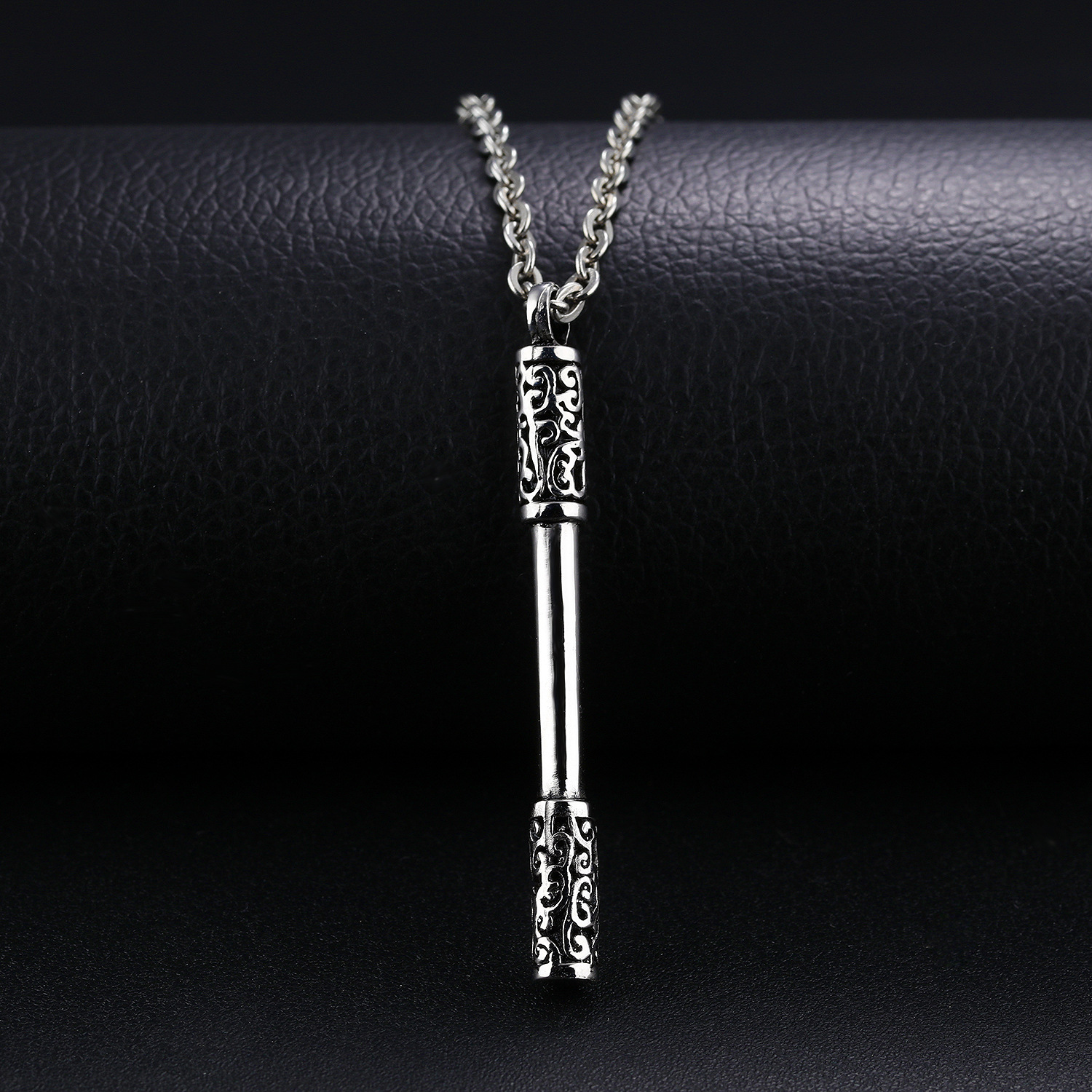 Creative Dinghai god Needle Stainless Steel Men Fashion Gold Hoop Bar Necklace