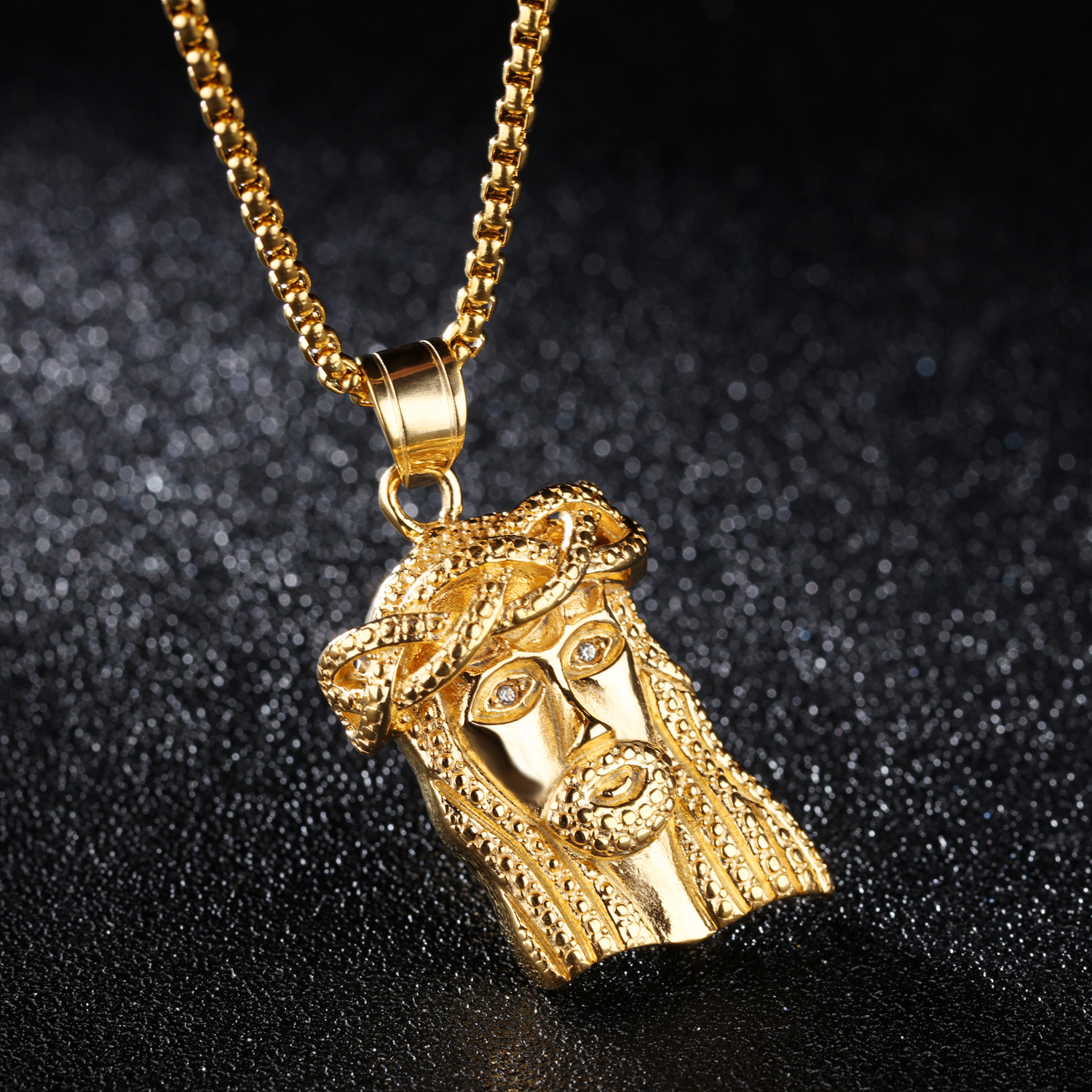 Religion Classic Western Style Stainless Steel Jesus Avatar Necklace Men Fashion Pendant