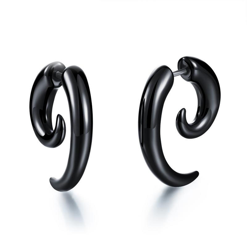 The New Acrylic Black Snails Earring Ms Puncture Fashion Earrings