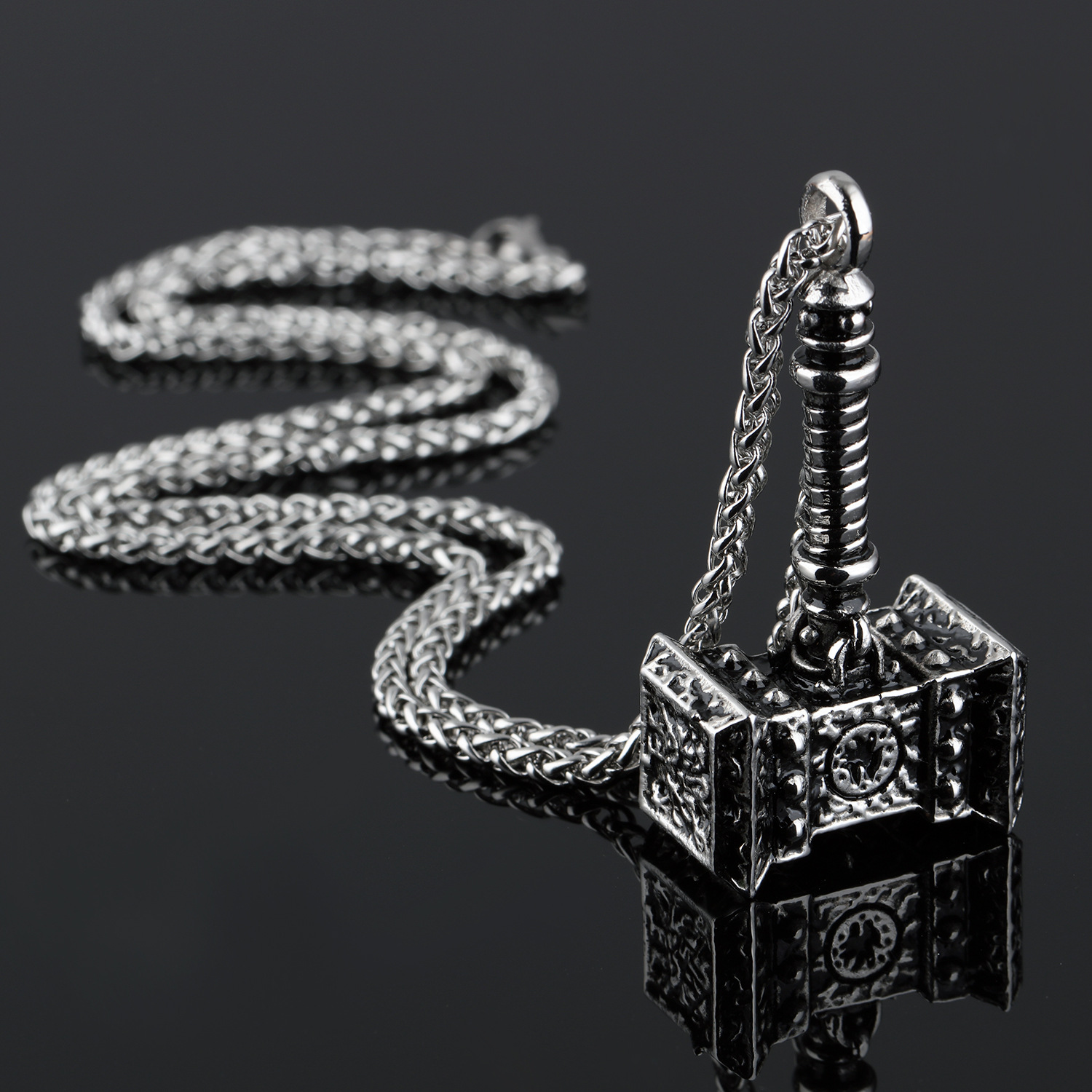 Raytheon Hammer Stainless Steel Men Domineering Pendant Tide Men Personality Necklace