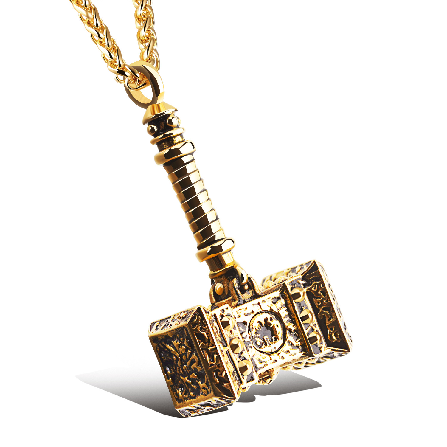 Raytheon Hammer Stainless Steel Men Domineering Pendant Tide Men Personality Necklace