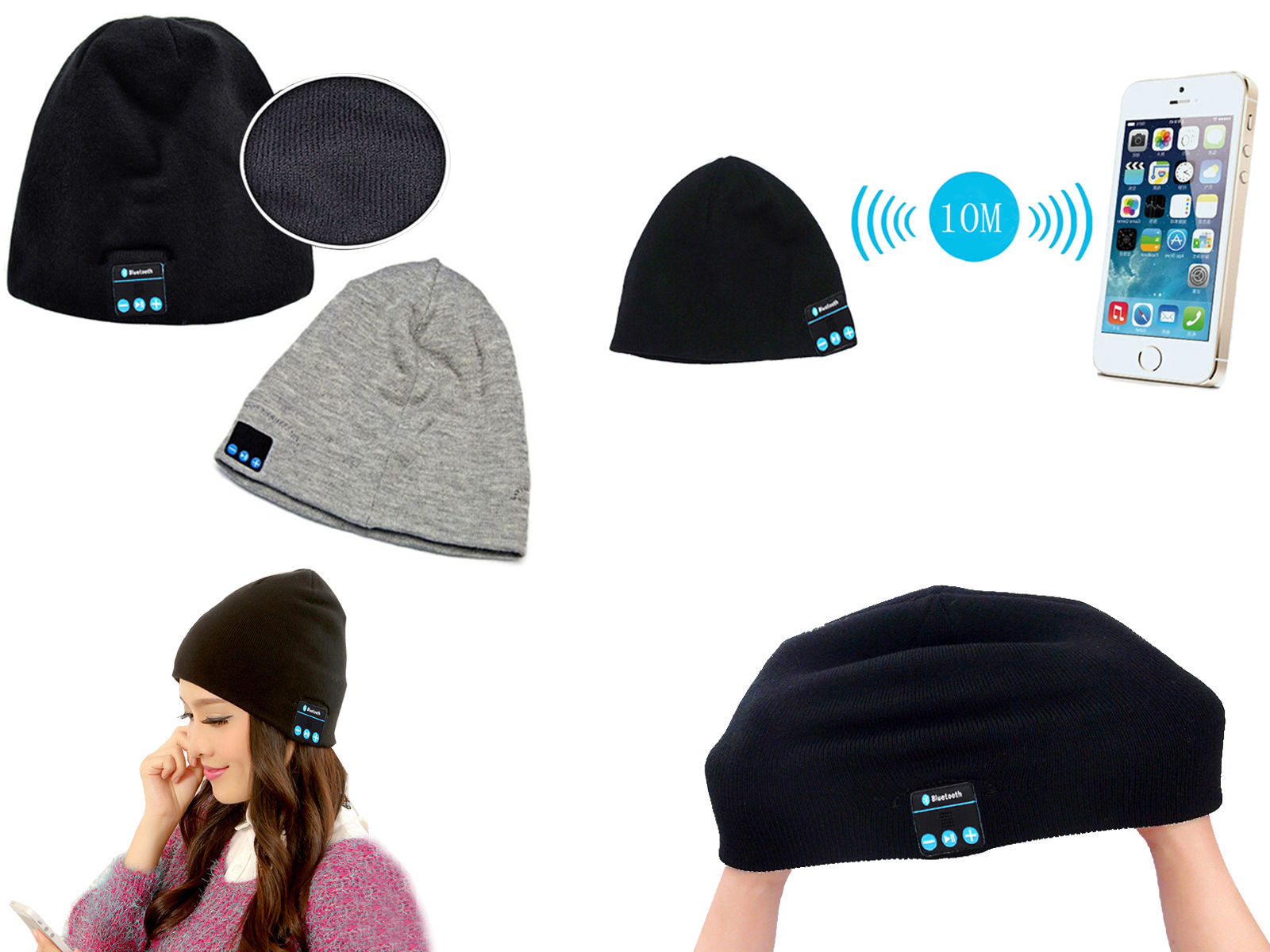 Personality Bluetooth Music Headset Hat Autumn And Winter Bluetooth Knitting Keep Warm Hat