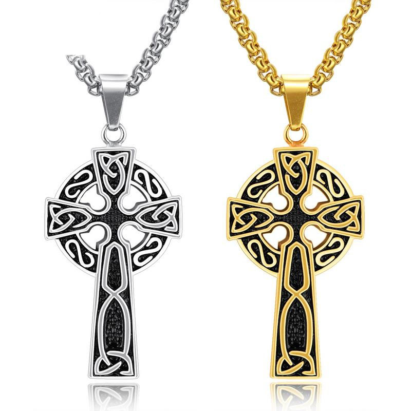 Stainless Steel Men Cool Accessories Titanium Steel Cross Pendant Necklace