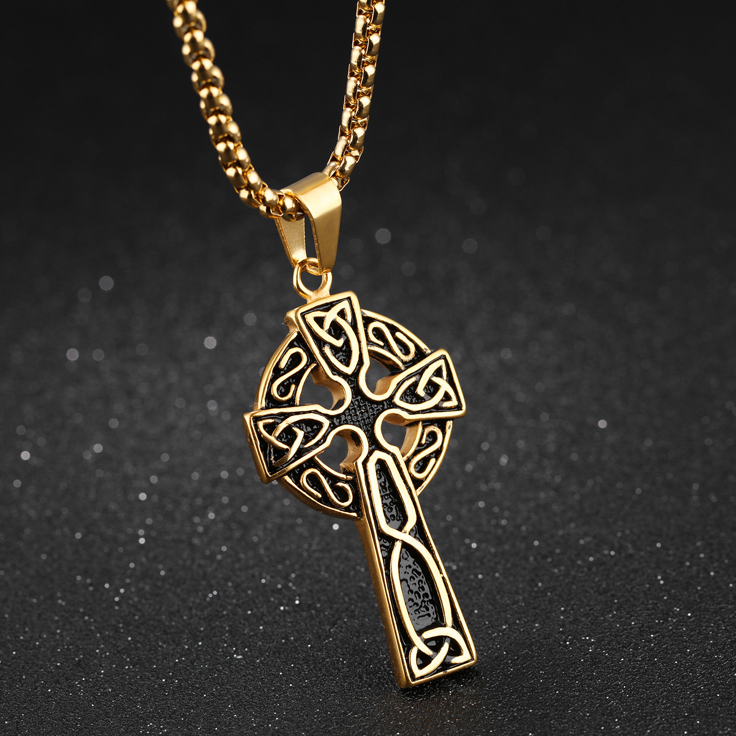 Stainless Steel Men Cool Accessories Titanium Steel Cross Pendant Necklace