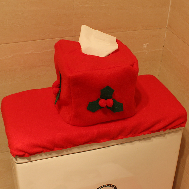 Christmas Old man Toilet sets Three sets Christmas Toilet Decoration Supplies Decoration