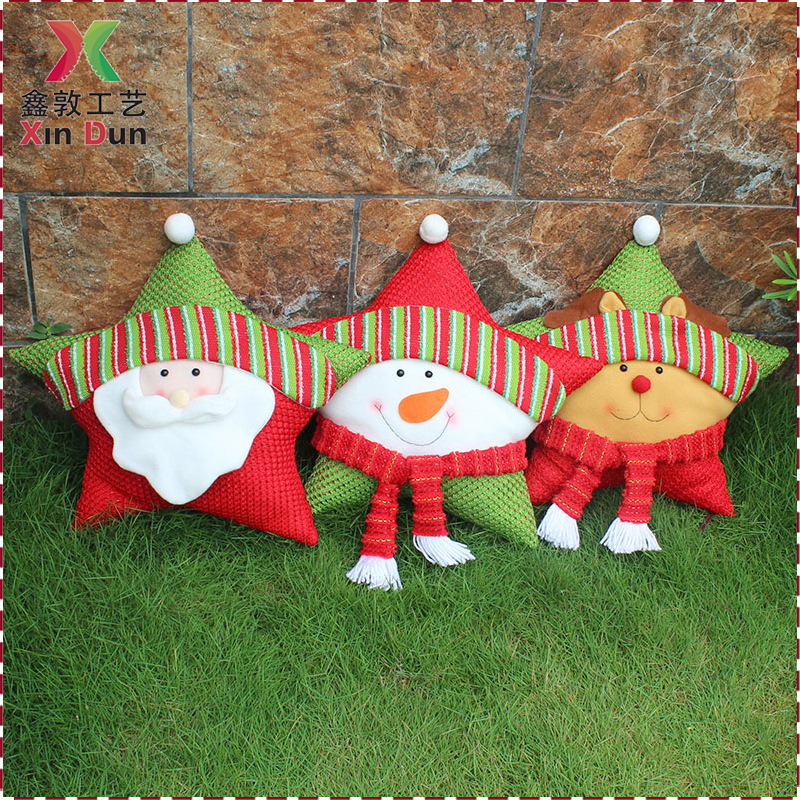 New product Christmas Five Star Pillow Christmas gift Window Decoration