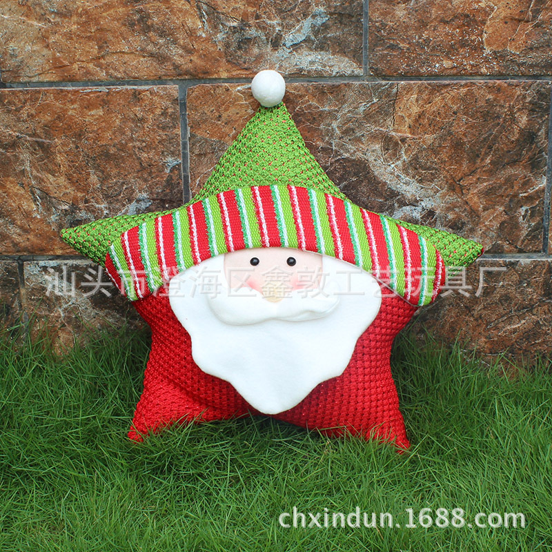 New product Christmas Five Star Pillow Christmas gift Window Decoration