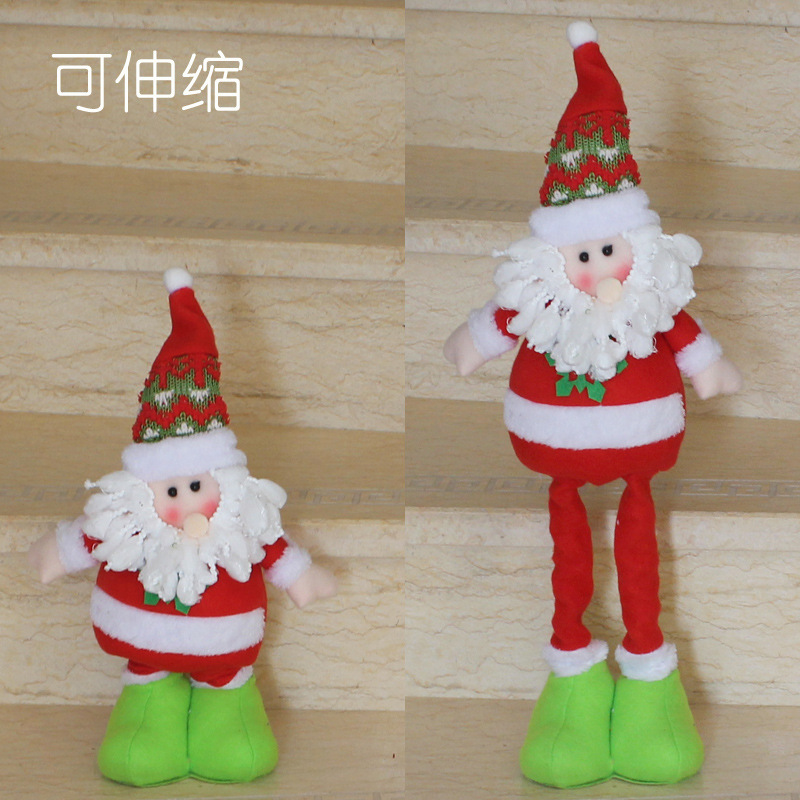 Christmas Decorations Telescopic Rods Three-dimensional Santa Claus Christmas Gift Supplies
