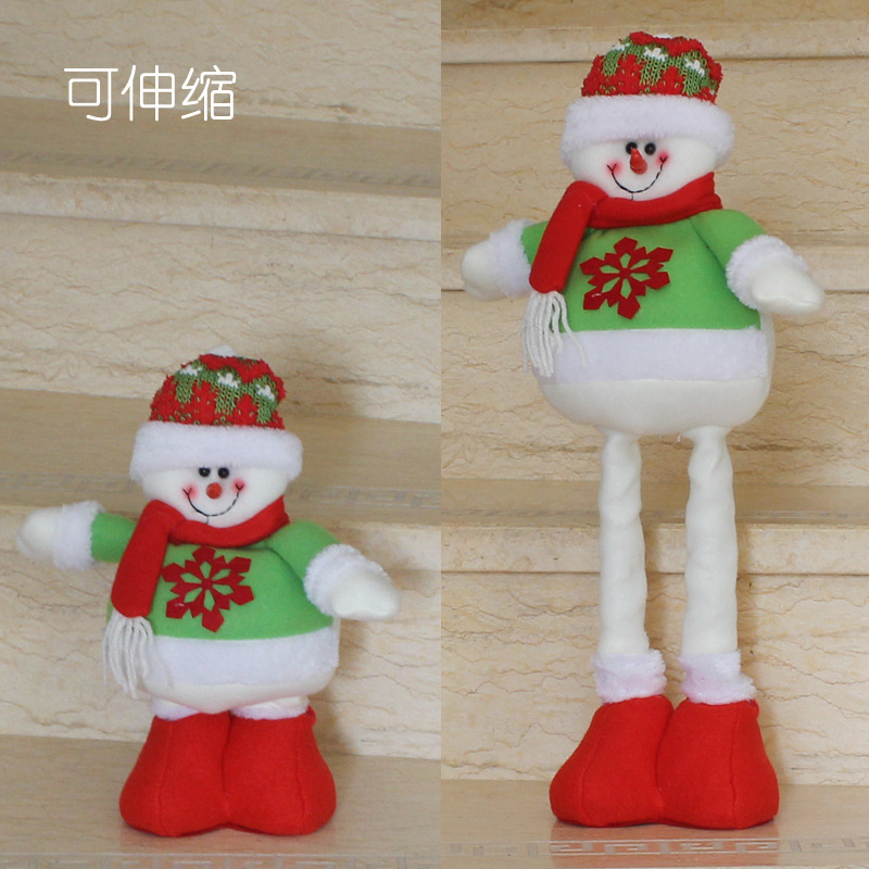 Christmas Decorations Telescopic Rods Three-dimensional Santa Claus Christmas Gift Supplies