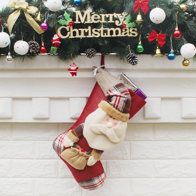 Christmas Decorations Christmas Old Man Snowman Socks Upscale Christmas Gift Bag