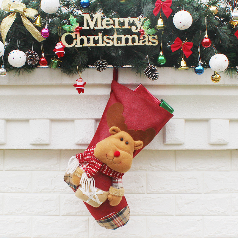 Christmas Decorations Christmas Old Man Snowman Socks Upscale Christmas Gift Bag