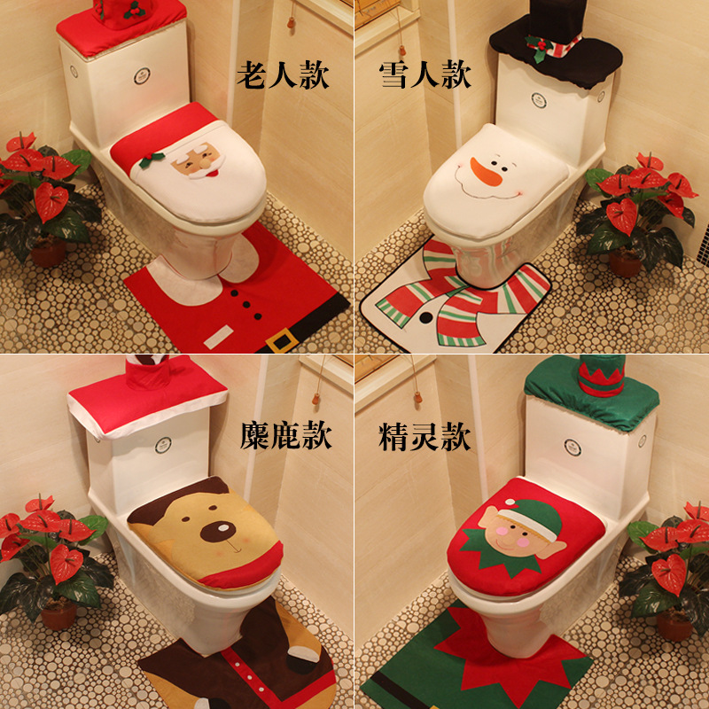 Christmas Decorations Christmas Old man Toilet Sets Three Sets Hotel Christmas gift