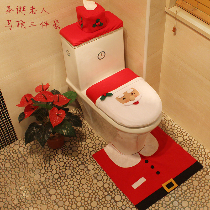 Christmas Decorations Christmas Old man Toilet Sets Three Sets Hotel Christmas gift