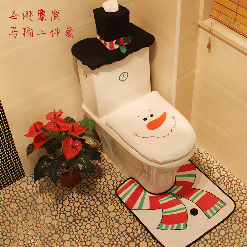 Christmas Decorations Christmas Old man Toilet Sets Three Sets Hotel Christmas gift