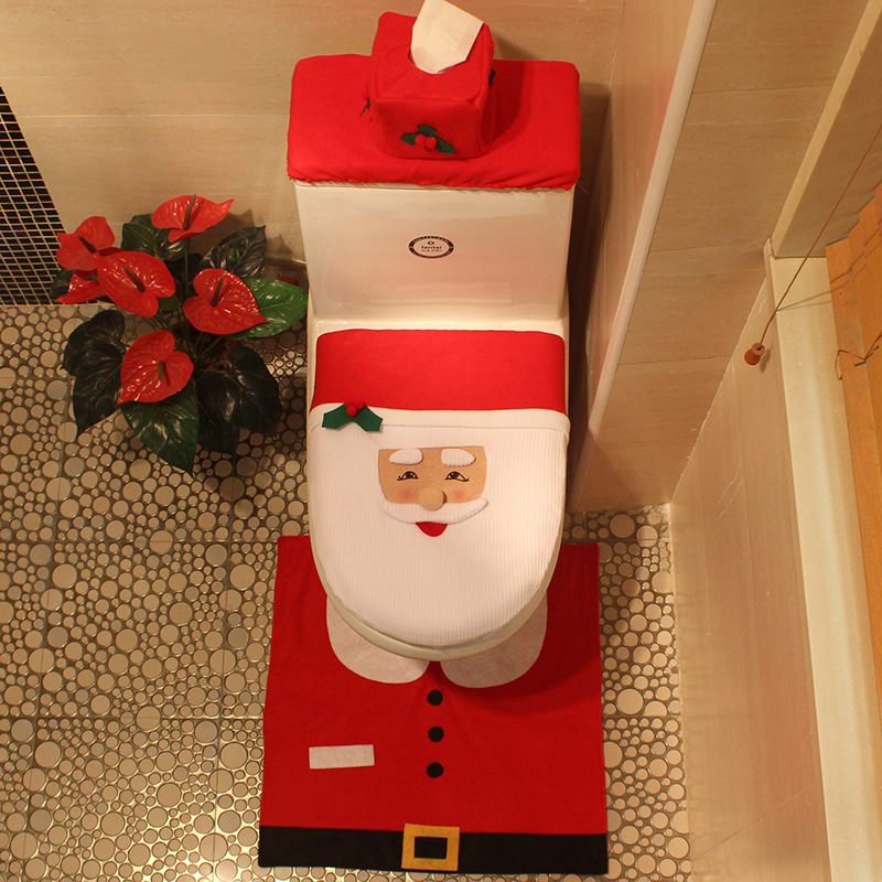 Christmas Decorations Christmas Old man Toilet Sets Three Sets Hotel Christmas gift