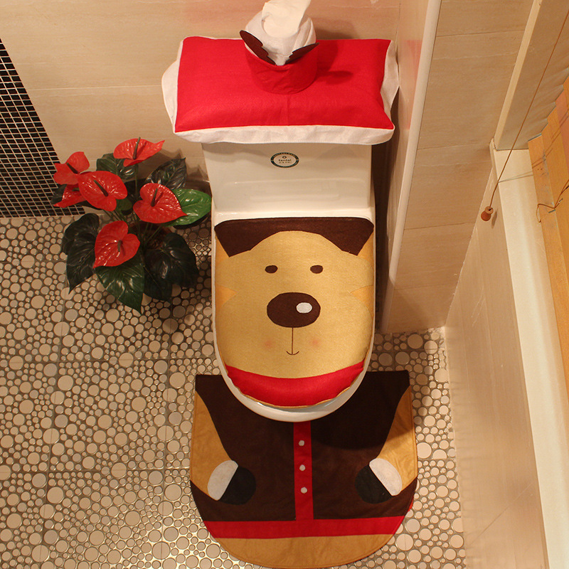 Christmas Decorations Christmas Old man Toilet Sets Three Sets Hotel Christmas gift