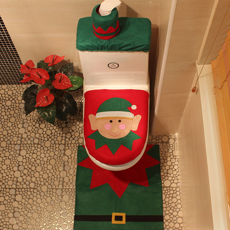 Christmas Decorations Christmas Old man Toilet Sets Three Sets Hotel Christmas gift
