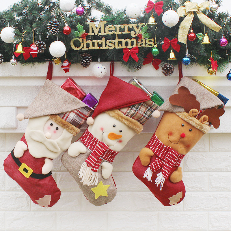 The New Upscale Snowman Christmas Socks Creative Decoration Sock Christmas Accessories