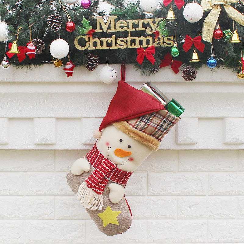 The New Upscale Snowman Christmas Socks Creative Decoration Sock Christmas Accessories