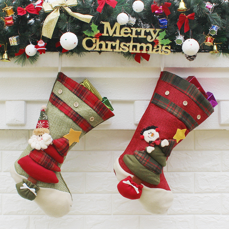 The New Upscale Christmas decoration Socks Christmas socks gift Pendant