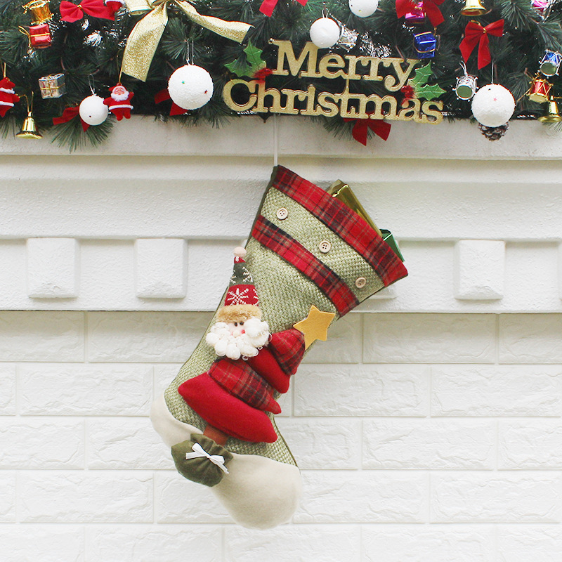The New Upscale Christmas decoration Socks Christmas socks gift Pendant