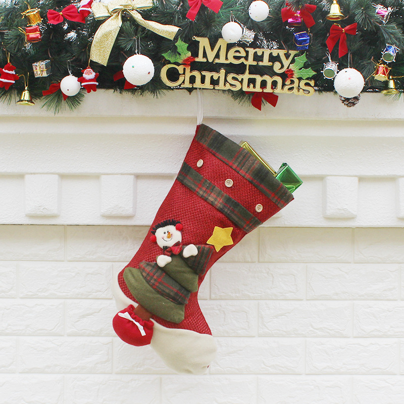 The New Upscale Christmas decoration Socks Christmas socks gift Pendant