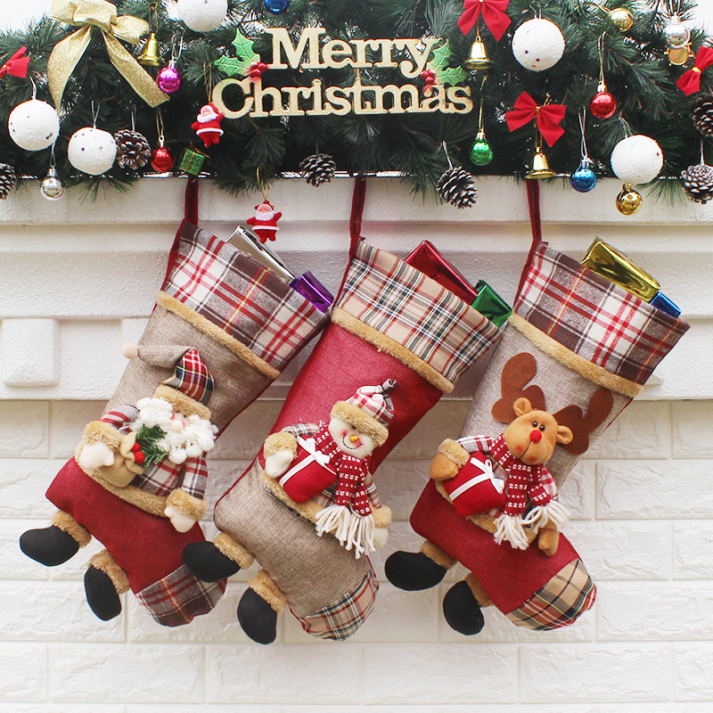 Christmas Supplies Christmas socks accessories Pendant candy Christmas gift Socks and bags
