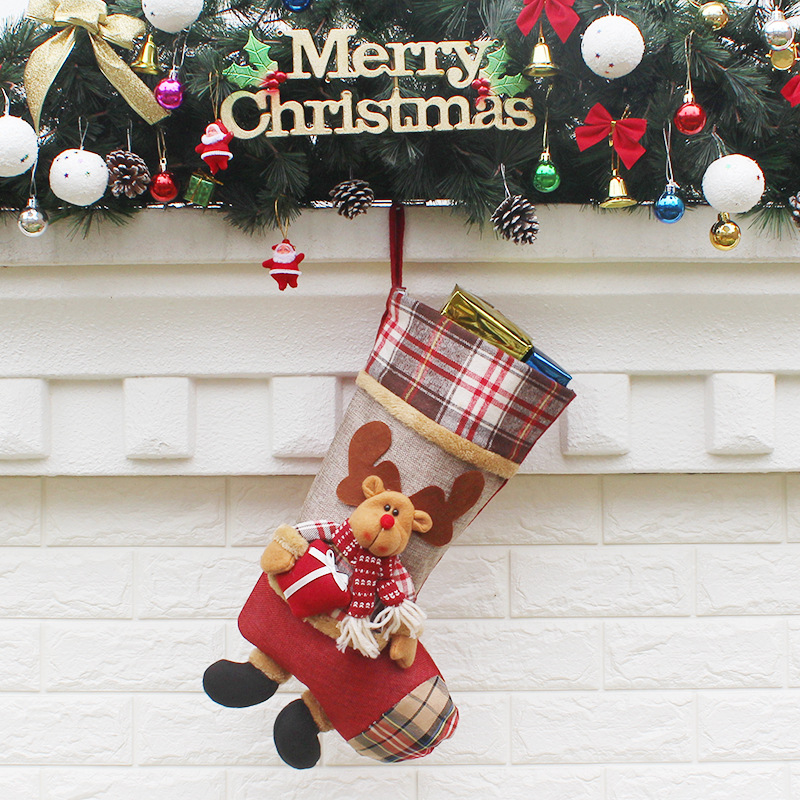 Christmas Supplies Christmas socks accessories Pendant candy Christmas gift Socks and bags