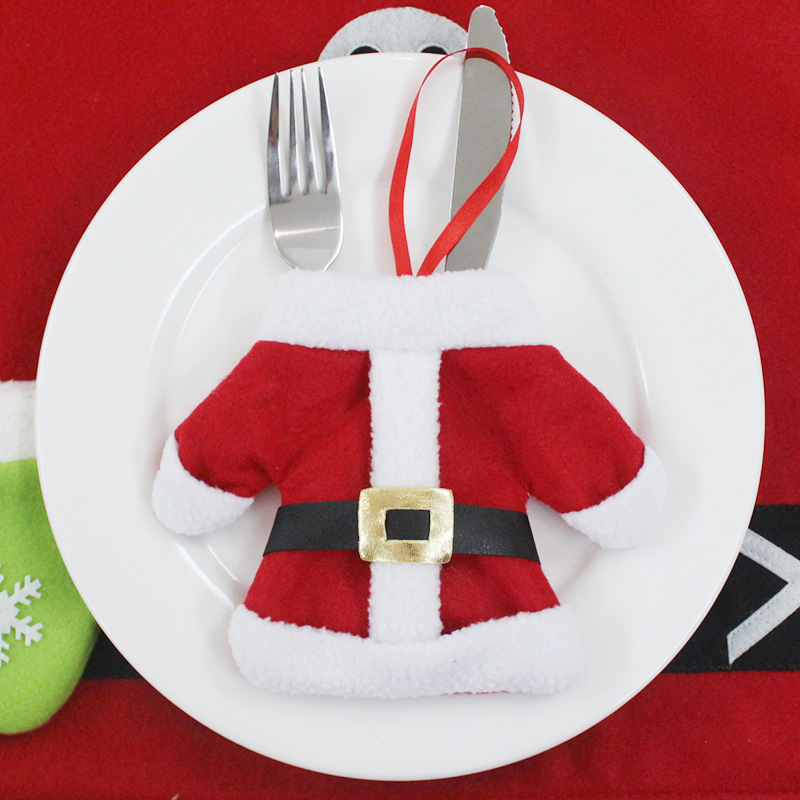 Christmas Supplies Christmas desktop Decoration Tableware sets Christmas Small clothes