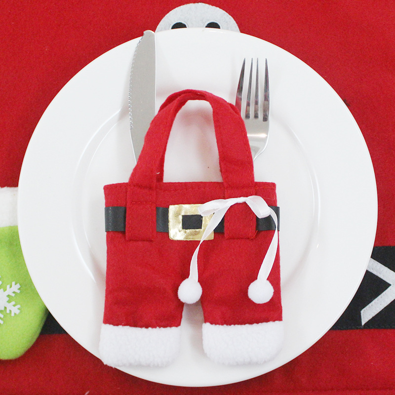 Christmas Supplies Christmas desktop Decoration Tableware sets Christmas Small clothes