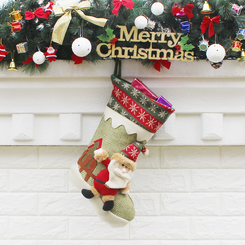 Christmas Socks Gift bag Ornaments Christmas child Gift atmosphere Decorations