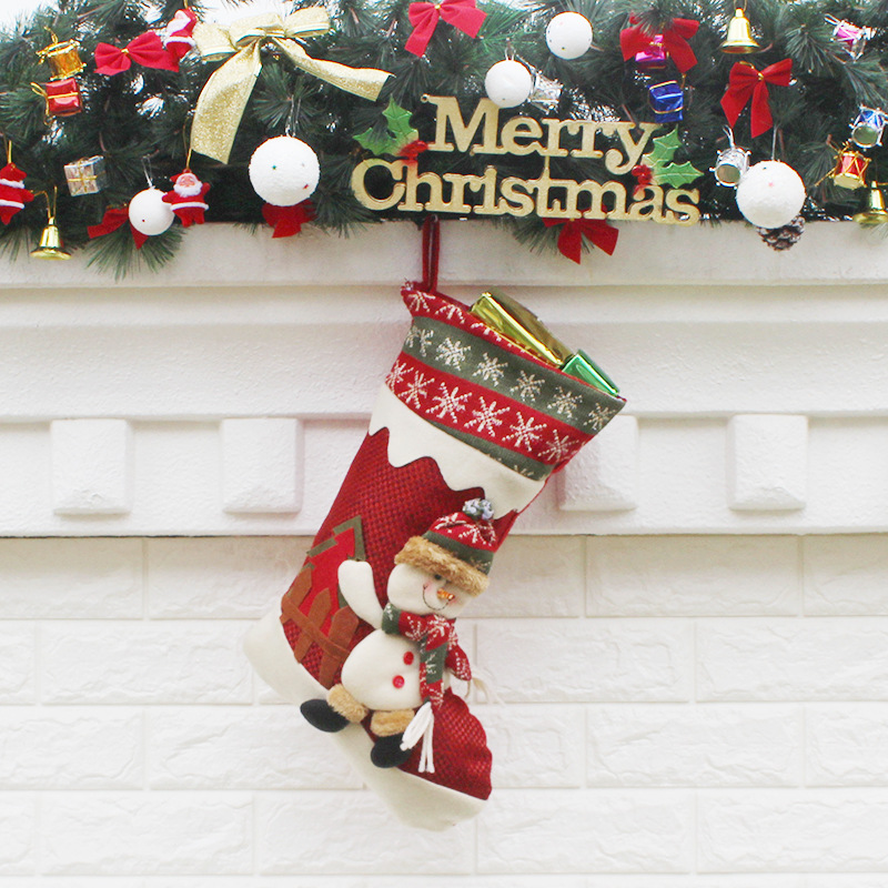 Christmas Socks Gift bag Ornaments Christmas child Gift atmosphere Decorations