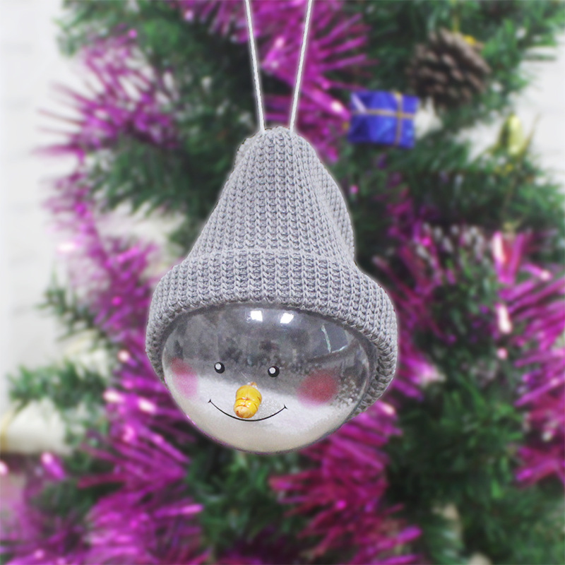 Christmas Decoration Supplies Creative Christmas Snowman Child toy Plastic Christmas Balls
