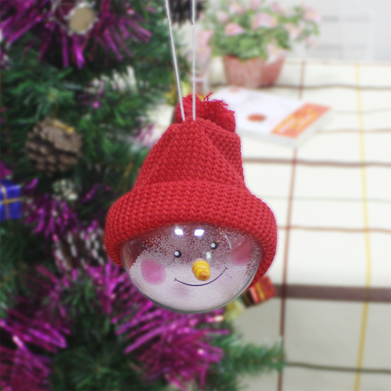Christmas Decoration Supplies Creative Christmas Snowman Child toy Plastic Christmas Balls