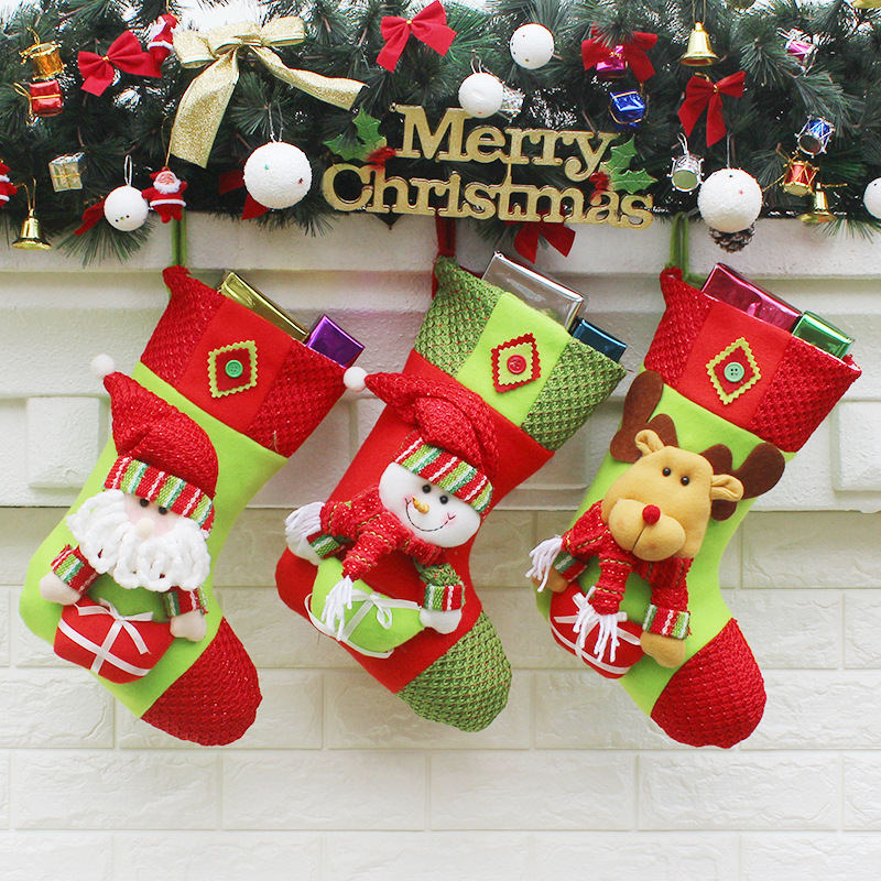 Christmas sock Christmas Gift bag Christmas Decorations Old man Pendant