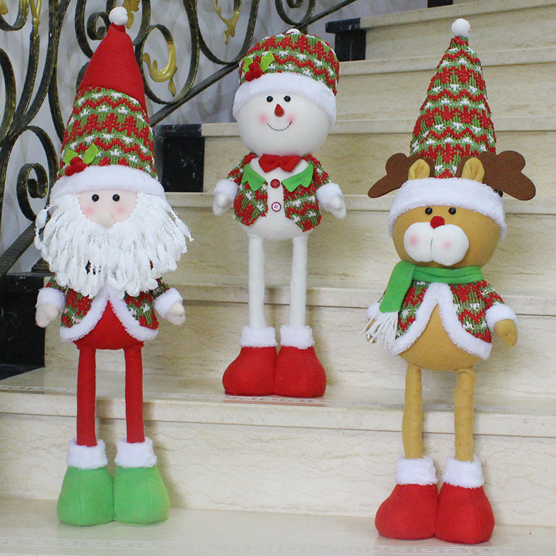 Christmas Decorations Telescopic Old man snowman Dolls Christmas gift Supplies