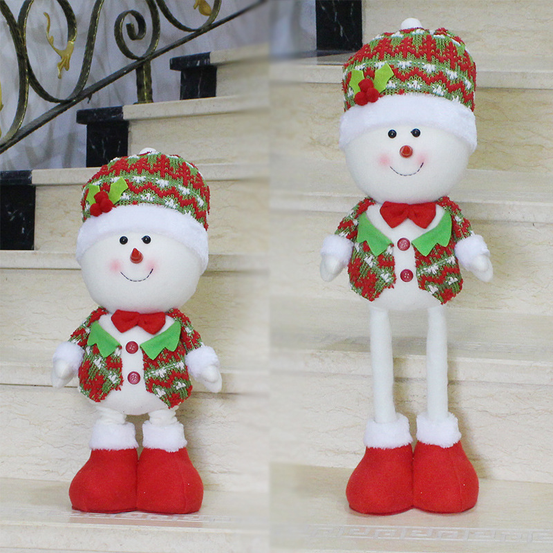 Christmas Decorations Telescopic Old man snowman Dolls Christmas gift Supplies