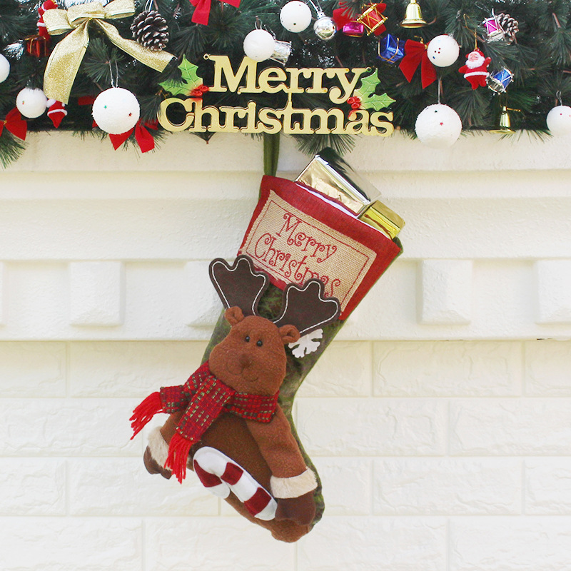 Christmas Sock Gift bag Christmas Decorations Upscale Christmas Socks gift Candy Socks