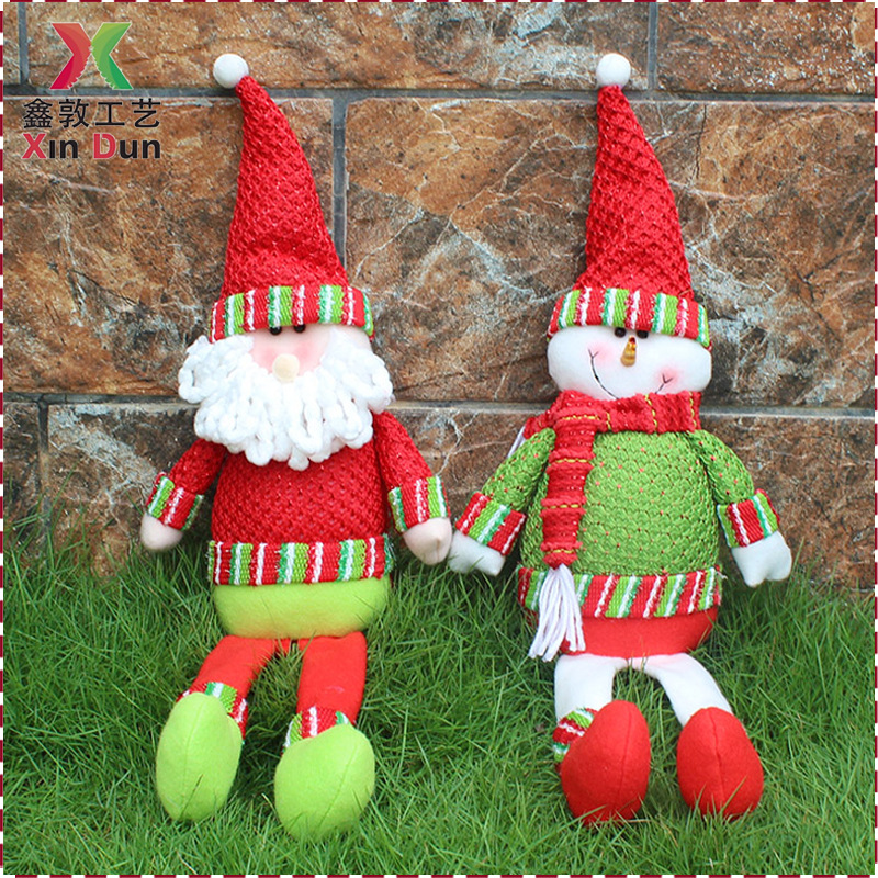 Cloth Sitting Position Christmas Snowman Pendant Christmas Snowman Decorations