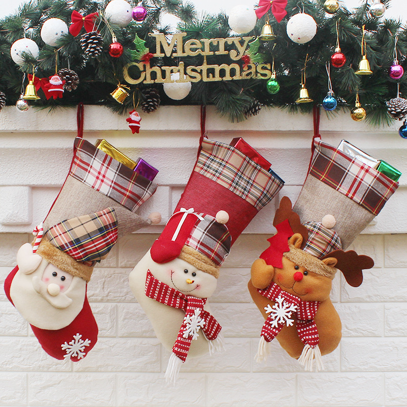Christmas Sock Gift bag Ornaments gift Christmas Child gift Atmosphere Decorations
