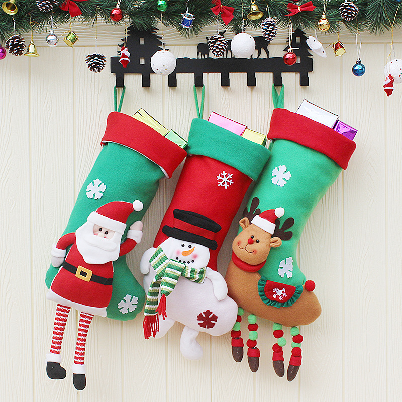 Christmas Decoration Supplies Christmas Old Man Sock Pendant Christmas Decoration Candy Bags