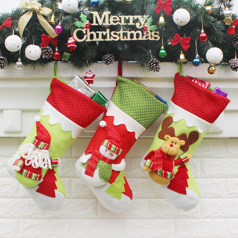 Christmas Sock Christmas Old man Gift bag Upscale Three-dimensional Christmas Decoration Bag