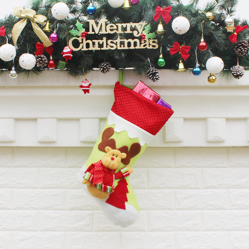 Christmas Sock Christmas Old man Gift bag Upscale Three-dimensional Christmas Decoration Bag
