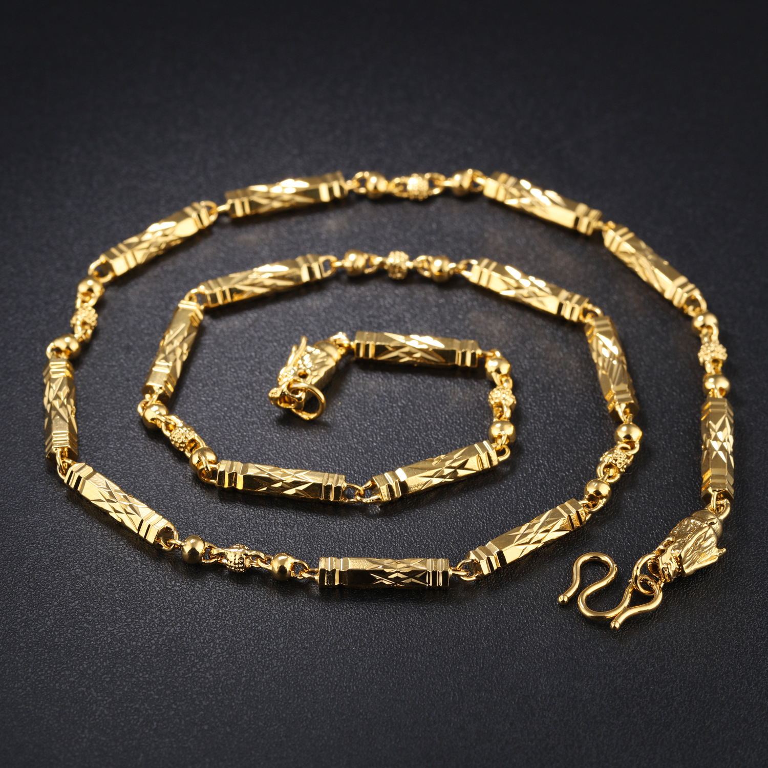 The New Men jewelry Plating 18K gold Male Leading Personality Necklace