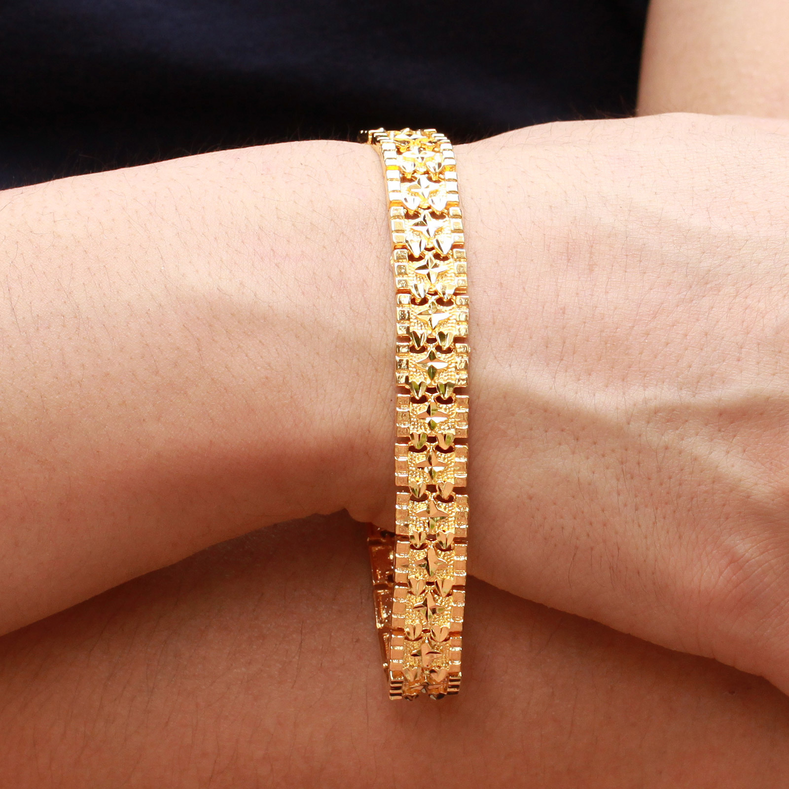 Men Personality Plated 18K gold The New Honorable Male Fashion Bracelet