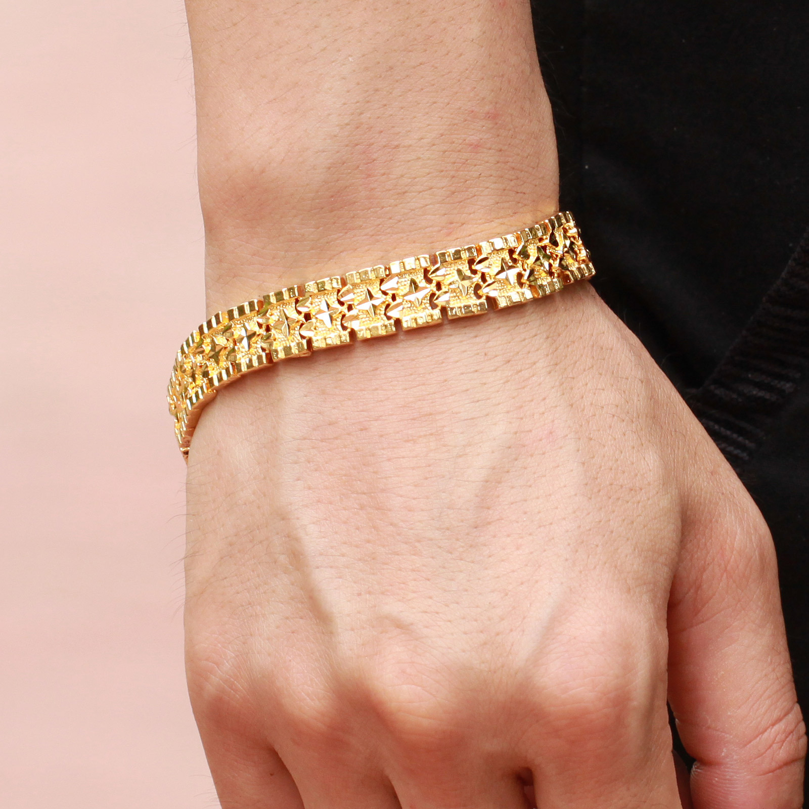 Men Personality Plated 18K gold The New Honorable Male Fashion Bracelet