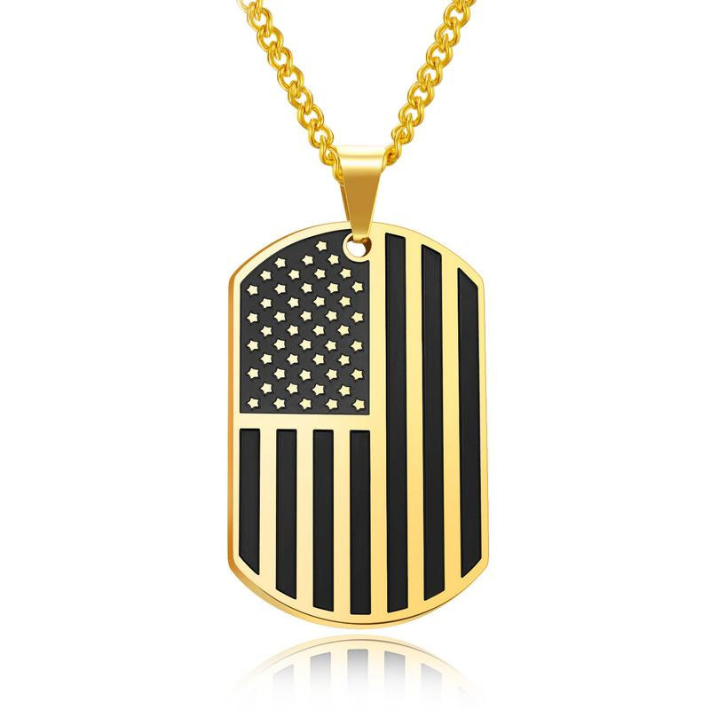 Creative United States Flag Military license Tag personality Fashion Pendant